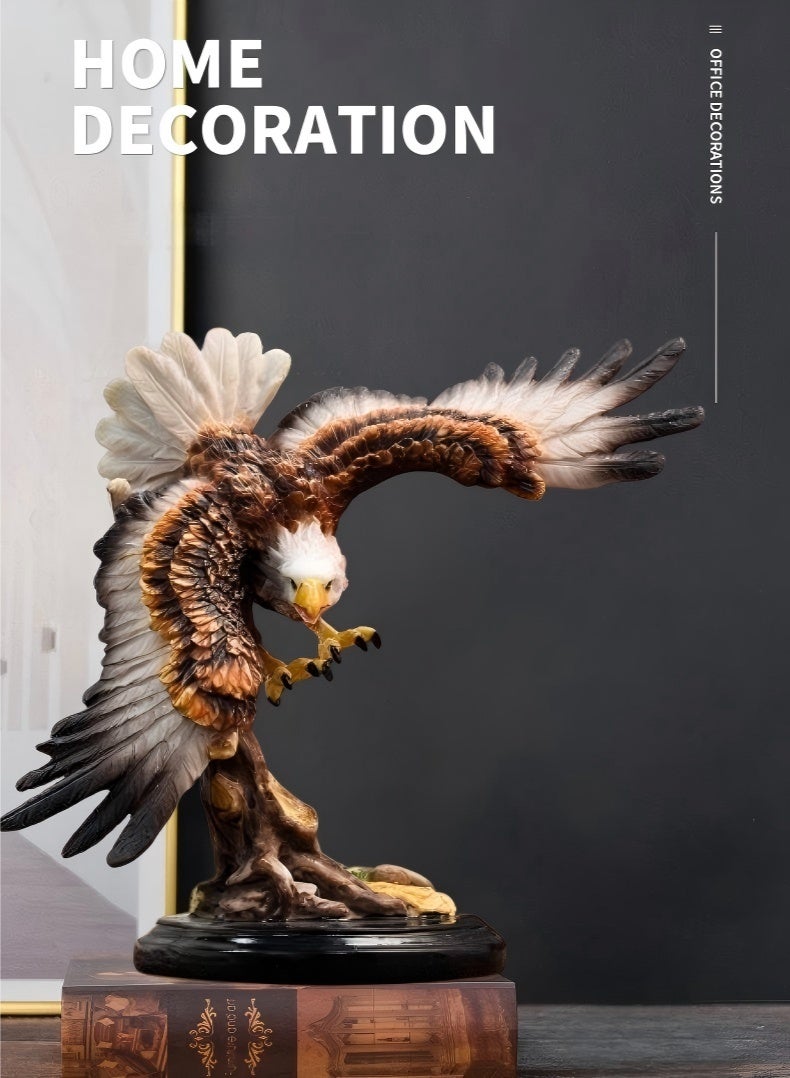 JUNYOUK Creative Eagle Handicrafts, Animal Ornaments, And Office Desktop Decorations Are Very Suitable For Decoration In Living Rooms, Entrances, Bookshelves, And Other Occasions - Image 2